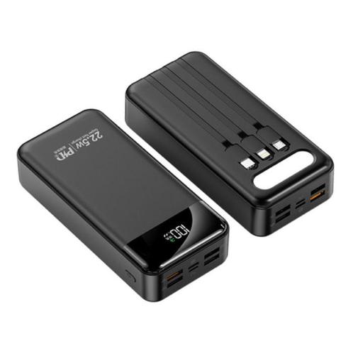 100.000mAh Powerbank met 4 Oplaadpoorten en 3 Kabels - 22.5W, Telecommunicatie, Powerbanks, Nieuw, Verzenden