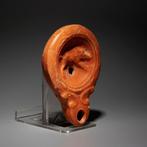 Oud-Romeins Terracotta Olielamp met een wilde zwijn. 1e-3e