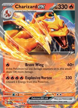 Charizard ex 006/165 pokemon 151, Hobby en Vrije tijd, Verzamelkaartspellen | Pokémon, Losse kaart, Nieuw, Foil, Ophalen of Verzenden