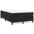 vidaXL Bedframe zonder matras 120x200 cm fluweel zwart, Huis en Inrichting, Slaapkamer | Bedden, Verzenden, Zwart, Nieuw, Twijfelaar