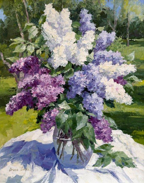 Irina Alex (1961) - Lilas sous le Soleil, Antiek en Kunst, Kunst | Schilderijen | Klassiek