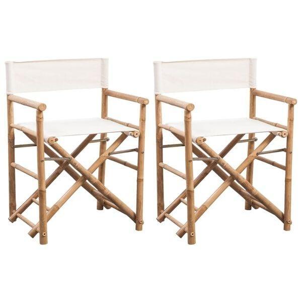 Regisseursstoel Bamboe Inklapbaar | Tweedekansje | OP=OP, Tuin en Terras, Tuinstoelen, Inklapbaar, Nieuw, Hout, Ophalen of Verzenden