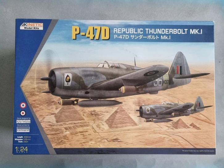 Kinetic K3212 P-47D Thunderbolt Mk.1 1:24, Hobby en Vrije tijd, Modelbouw | Vliegtuigen en Helikopters, Verzenden