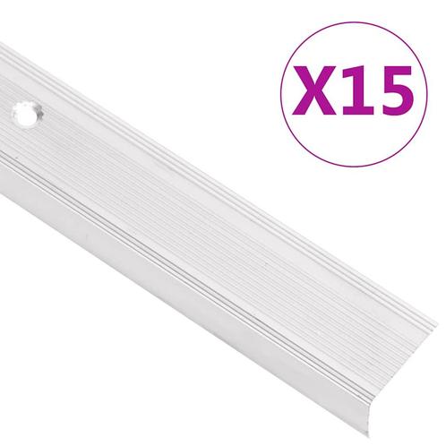 vidaXL Trapneuzen L-vormig 15 st 100 cm aluminium, Doe-het-zelf en Verbouw, Ladders en Trappen, Nieuw, Verzenden