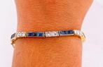 Armband - 18 karaat Geel goud Diamant (Natuurlijk) - Saffier, Sieraden, Tassen en Uiterlijk, Armbanden, Nieuw
