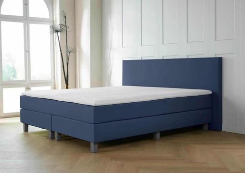 ACTIE! Boxspring Malaga 180 200 Blauw, Huis en Inrichting, Slaapkamer | Boxsprings, 180 cm, 200 cm, Blauw, Tweepersoons, Nieuw