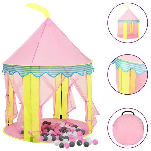 vidaXL Kinderspeeltent met 250 ballen 100x100x127 cm roze, Kinderen en Baby's, Speelgoed | Speeltenten, Nieuw, Verzenden