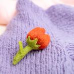 Vilten Broche Tulp Odile - Oranje - 8cm NIEUW, Kinderen en Baby's, Ophalen of Verzenden, Nieuw
