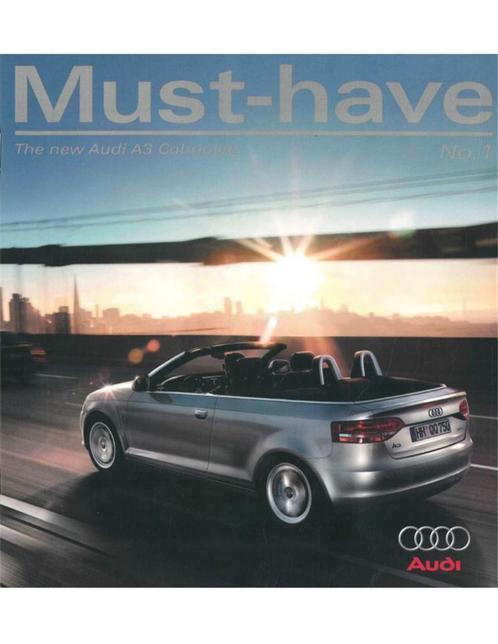 2008 AUDI A3 CABRIOILET BROCHURE ENGELS, Boeken, Auto's | Folders en Tijdschriften, Audi