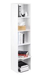 Boekenkast met 4 Vakken – Witte Houten Staande Opbergkast, Verzenden, Nieuw