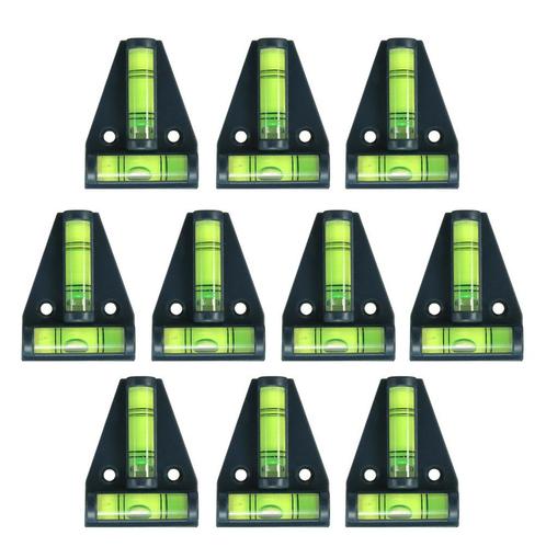 Set van 10 kruiswaterpassen met schroefgaten (zwart), Doe-het-zelf en Verbouw, Gereedschap | Handgereedschap, Nieuw, Ophalen of Verzenden