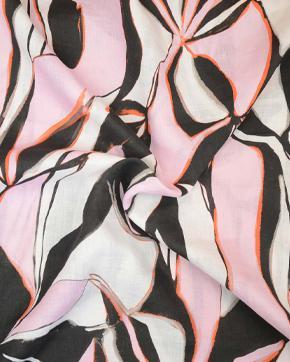 Linnen Orgon Zwart/Wit/Roze, Hobby en Vrije tijd, Stoffen en Lappen, Zwart, Nieuw