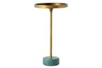 Side table TRAYFUL 60cm marble base groen and top messing -, Huis en Inrichting, Tafels | Sidetables, Ophalen of Verzenden, Nieuw