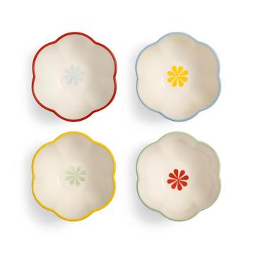 Set van 4 porseleinen kommen Ø12,5cm - Klevering Folk beschikbaar voor biedingen