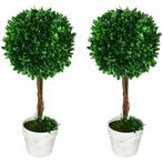 TRUUSK Kunstmatige Boekbomen 2-delige Set 60cm UV-bestendige, Verzenden, Nieuw