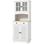 TRUUSK Keukenkast, Hoge Kast Met 2 Kasten, Keukenbuffet Met, Huis en Inrichting, Verzenden, Nieuw