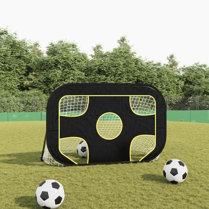vidaXL Voetbaldoel met doelwit 120x80x80 cm polyester, Sport en Fitness, Voetbal, Nieuw, Verzenden