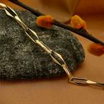 Gouden closed for ever armband | 20,5 cm (moderne armband), Ophalen of Verzenden, Gebruikt, Overige kleuren, Goud