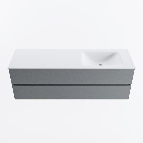 MONDIAZ VICA 150cm badmeubel onderkast Plata 2 lades., Doe-het-zelf en Verbouw, Sanitair, Bad, Nieuw, Ophalen of Verzenden