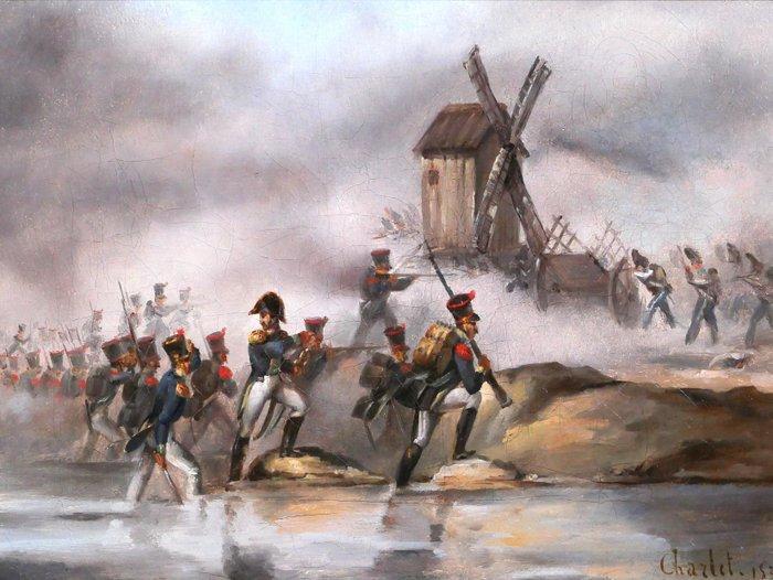 Nicolas-Toussaint Charlet (1792-1845) - Napoleonic Battle at, Antiek en Kunst, Kunst | Schilderijen | Klassiek