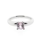 Witgouden Phlox ring gezet met roze saffier en diamant;..., Sieraden, Tassen en Uiterlijk, Gebruikt, Overige kleuren, 19 tot 20