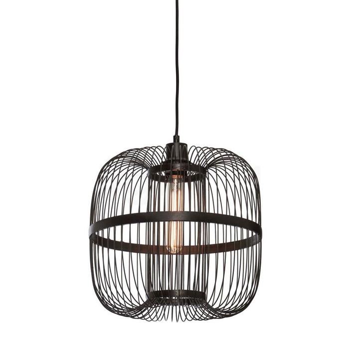 Good & Mojo Hokkaido Hanglamp, zwart - 38 cm (Hanglampen), Huis en Inrichting, Lampen | Hanglampen, Nieuw, Verzenden