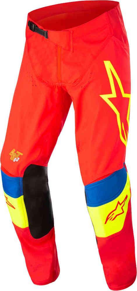 Alpinestars Techstar Quadro Felrood Geel Fluo Blauw Broek, Motoren, Kleding | Motorkleding, Heren, Nieuw met kaartje, Broek | textiel
