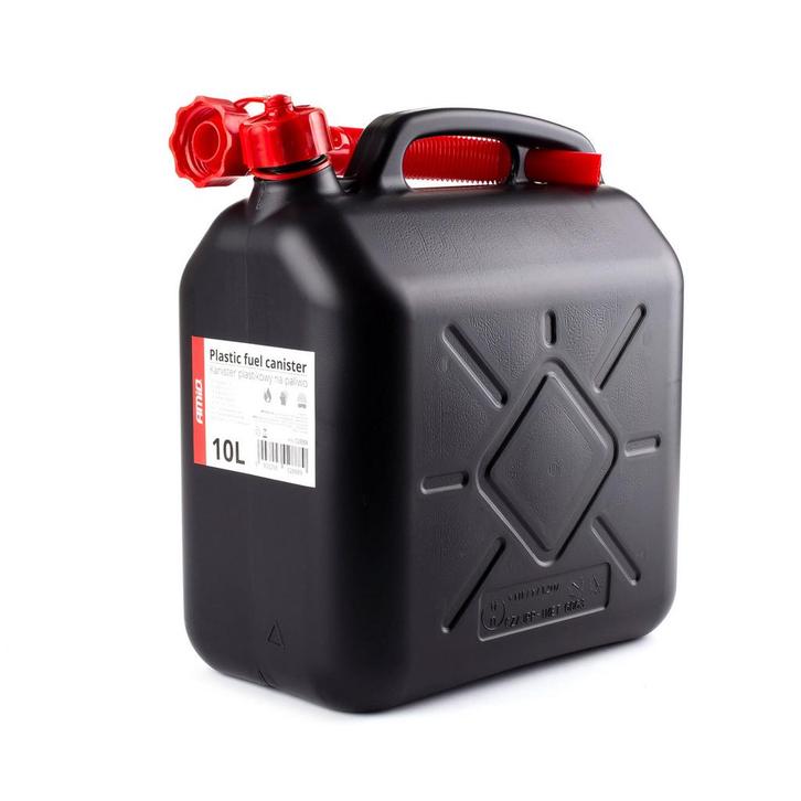 Plastic Jerrycan - 10L - Zwart Rood - Inclusief flexibe..., Auto diversen, Auto-accessoires, Nieuw, Verzenden