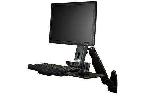 Wand monteerbaar zit-sta bureau werkplek - voor een scherm, Huis en Inrichting, Woonaccessoires | Overige, Nieuw, Verzenden