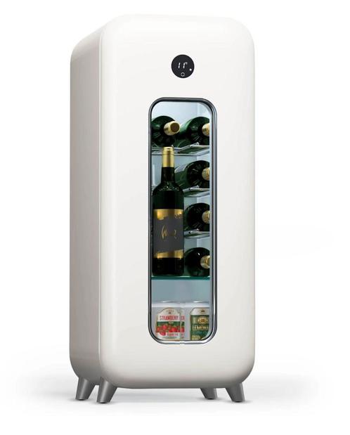 Wijnkoelkast 15 Flessen Wit met Verlichting en Display, Witgoed en Apparatuur, Koelkasten en IJskasten, Minder dan 75 liter, Nieuw