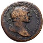 Romeinse Rijk. Trajan (98-117 n.Chr.). Sestertius Rome - Pax, Postzegels en Munten, Munten | Europa | Niet-Euromunten
