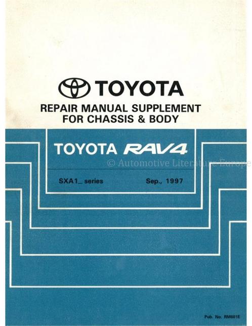 1997 TOYOTA RAV4 CHASSIS EN CARROSSERIE WERKPLAATSHANDBOEK, Auto diversen, Handleidingen en Instructieboekjes