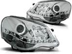 Koplampen VW Polo 9N3 05-09 Devil Eyes real DRL LED Chroom, Ophalen of Verzenden, Nieuw