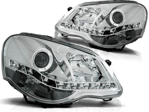 Koplampen VW Polo 9N3 05-09 Devil Eyes real DRL LED Chroom, Auto-onderdelen, Overige Auto-onderdelen, Ophalen of Verzenden
