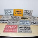 Lotto di cartelli in metallo Dievieto di, Antiek en Kunst