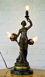 Charles Rochot (1872-1939) - Staande lamp - Koper, Marmer,