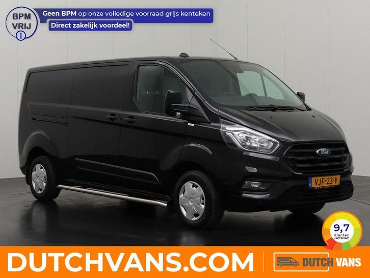 Ford Transit Custom Bestelbus 2.0TDCI | zwart, Auto's, Bestelauto's, Lease, Handgeschakeld, BTW verrekenbaar, Diesel, Zwart, Euro 6