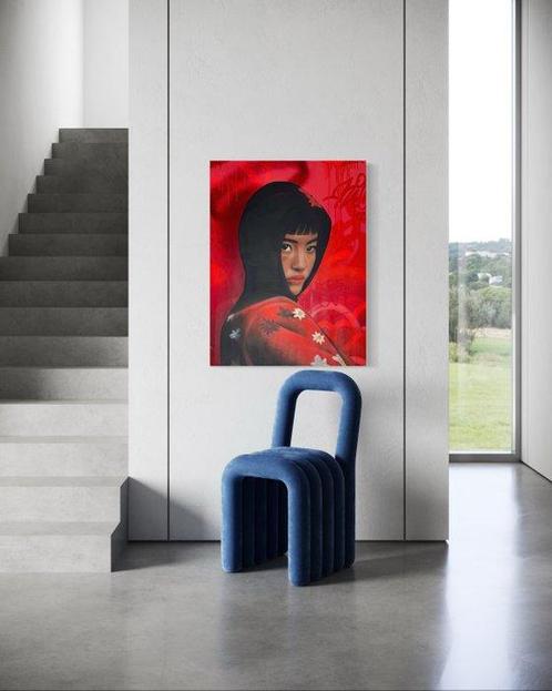 Hiones (XX-XXI) - Street blood ( u.v. effects), Antiek en Kunst, Kunst | Schilderijen | Modern