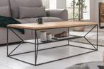 Massief houten salontafel ARCHITECTURE 110cm geolied eiken, Huis en Inrichting, Tafels | Salontafels, Nieuw, Ophalen of Verzenden