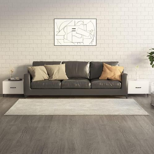vidaXL Salontafels 2 st met metalen poten 50x50x40 cm, Huis en Inrichting, Tafels | Salontafels, 50 tot 100 cm, Nieuw, Overige houtsoorten