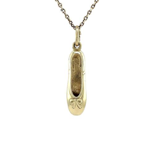 Gouden vintage balletschoen hanger 14 krt, Sieraden, Tassen en Uiterlijk, Kettinghangers, Nieuw, Ophalen of Verzenden