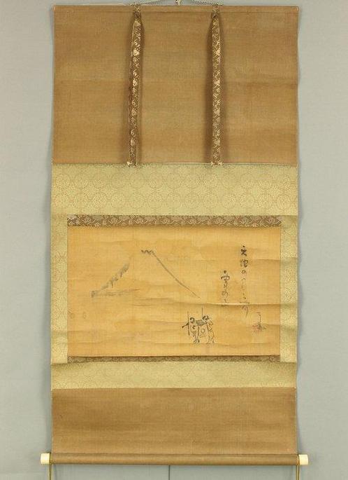 Mount Fuji and Palanquin with Box - Sengai Gibon, Antiek en Kunst, Antiek | Overige Antiek