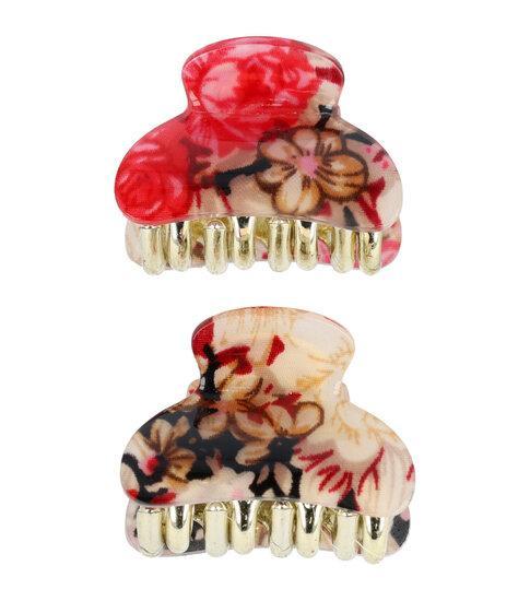 Haarspeld Klem Klein Bloemen Print 4cm Creme Zwart Rood, Sieraden, Tassen en Uiterlijk, Uiterlijk | Haarverzorging, Verzenden