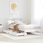 vidaXL Bed met boekenkast zonder matras grenenhout wit, Huis en Inrichting, Slaapkamer | Bedden, Eenpersoons, Verzenden, Wit, Nieuw