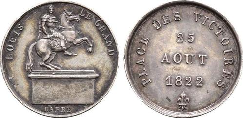 Zilver medaille 1822 Frankreich Ludwig Xviii 1814-1824, Postzegels en Munten, Penningen en Medailles, Verzenden