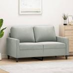 Tweezitsbank Fluweel Lichtgrijs 120cm - Retourdeal -35%, Huis en Inrichting, Banken | Bankstellen, 75 tot 100 cm, Ophalen of Verzenden