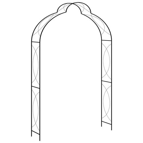 vidaXL Tuinboog 150x34x240 cm ijzer zwart, Tuin en Terras, Palen, Balken en Planken, Nieuw, Verzenden