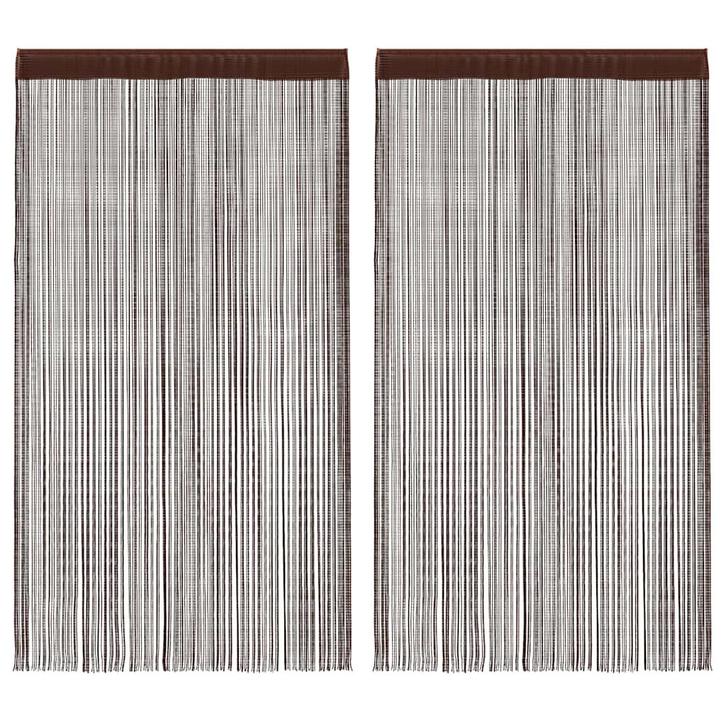 vidaXL Draadgordijnen 100x250 cm bruin 2 st, Huis en Inrichting, Stoffering | Gordijnen en Lamellen, Bruin, Nieuw, Verzenden