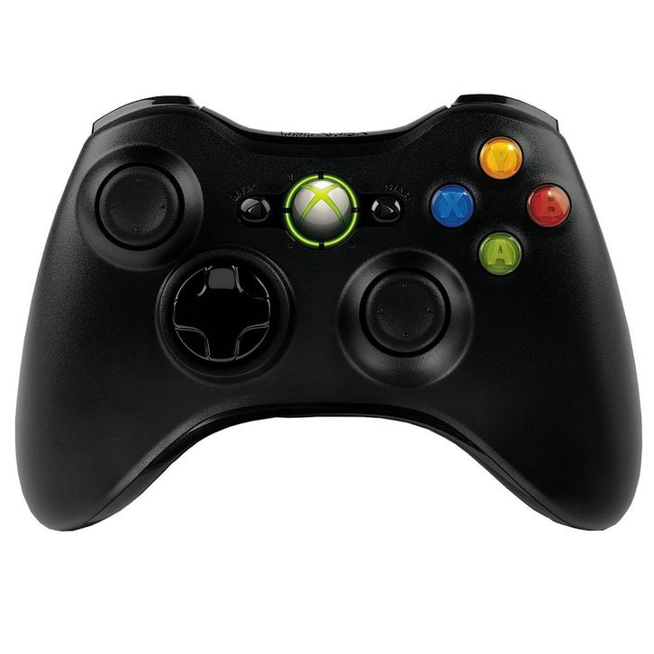 Microsoft Xbox 360 S Controller - Zwart, Spelcomputers en Games, Spelcomputers | Xbox 360, Ophalen of Verzenden
