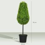 TRUUSK Set van 2 Kunstmatige Buxus 90cm - Traanvormig - Plas, Verzenden, Nieuw